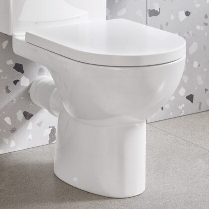Rene Close Coupled Open Back Rimless Toilet Pan
